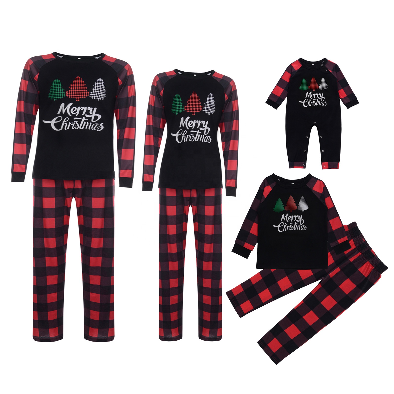 2021 Newest Factory Wholesale Christmas Pjs Kids Homewear Sleepwear Holiday Clothing Family Pajamas Set