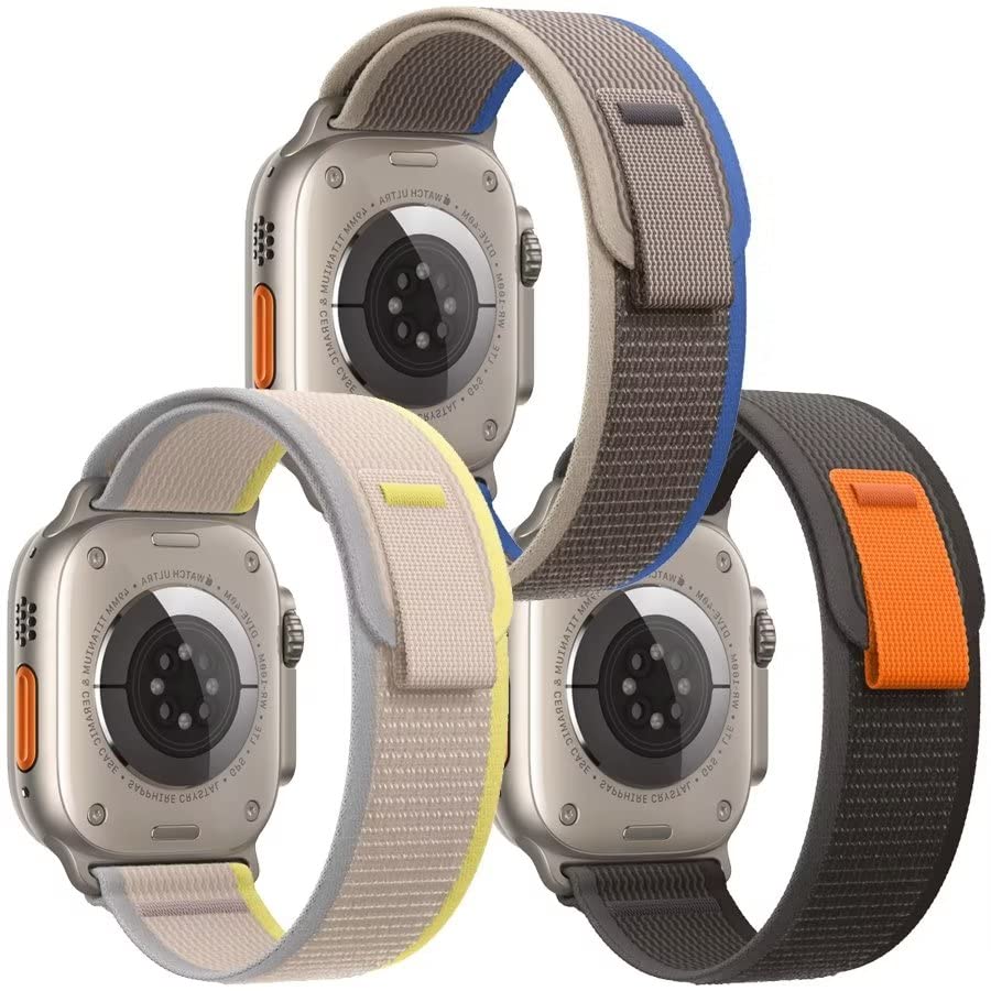 Ремешок нейлоновый для Apple Watch, спортивный браслет для iWatch Series Ultra SE 8 7 6 5, 49 45 44 42 41 40 38 мм