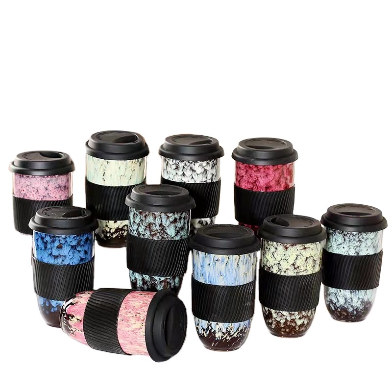400ML Chinese Heat Japanese Nordic Insulation Design Coffee Cup Mugs Unique Color Pattern Ceramic Coffee mug Tea Cup
