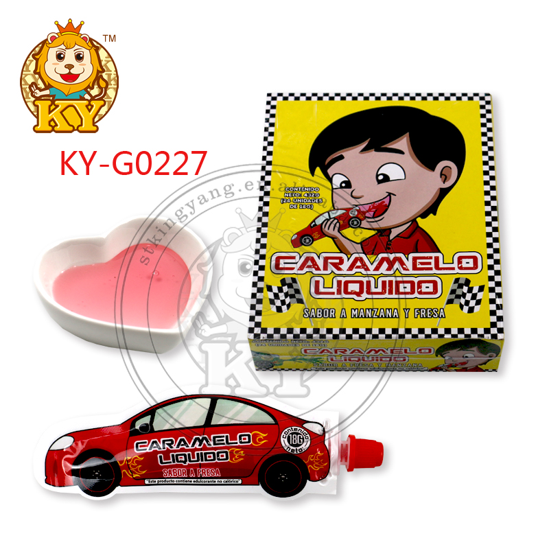 Мультфильм автомобиль форме кислый фруктовый жидкий конфеты KY-G0227