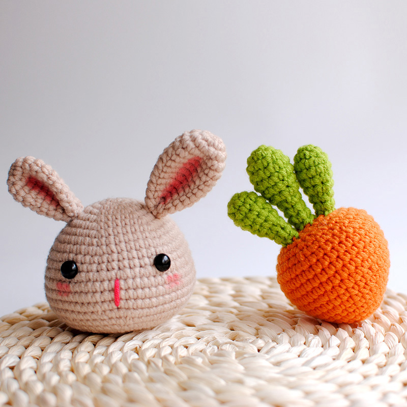 Top Quality Handmade doll Rabbit look DIY material doll high-quality material package