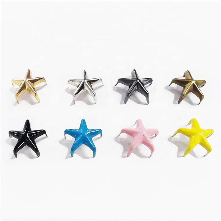 Good Quality Star Five Claws Rivet For Leather Uniform Antique Brass Star Rivet