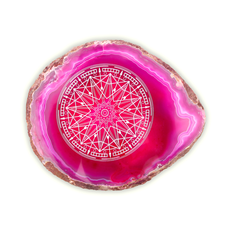 Natural Bulk Custom Pink Blue Teal Purple White Green Black Red Raw Gold Rim Etched Crystal Agate Slice Coaster
