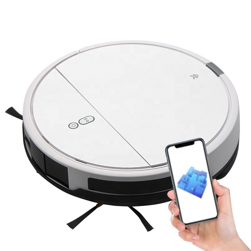 Подсоединение к Wi-Fi легко подключается к Голосовое управление Google Assistant супер тонкий умный робот-пылесос 120 мин. Макс Время непрерывной работы