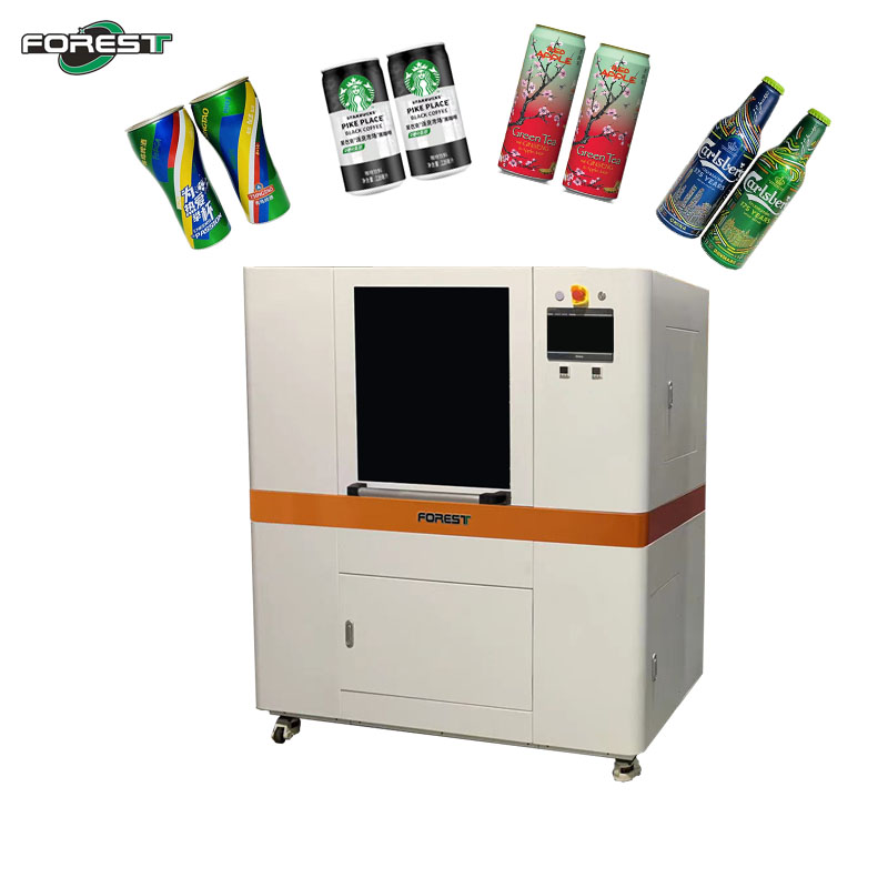 Aluminum cans Beverage can Beer Cans Printer 360 With Rotary Attachment Digital Cylinder UV Printer With 6 colour