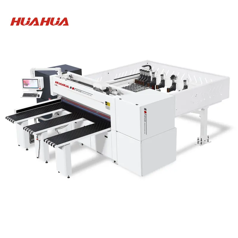 HUAHUA High Speed Intelligent 3300mm Big Wood Sliding Table Saw Computer Beam Saw Cutting Machine