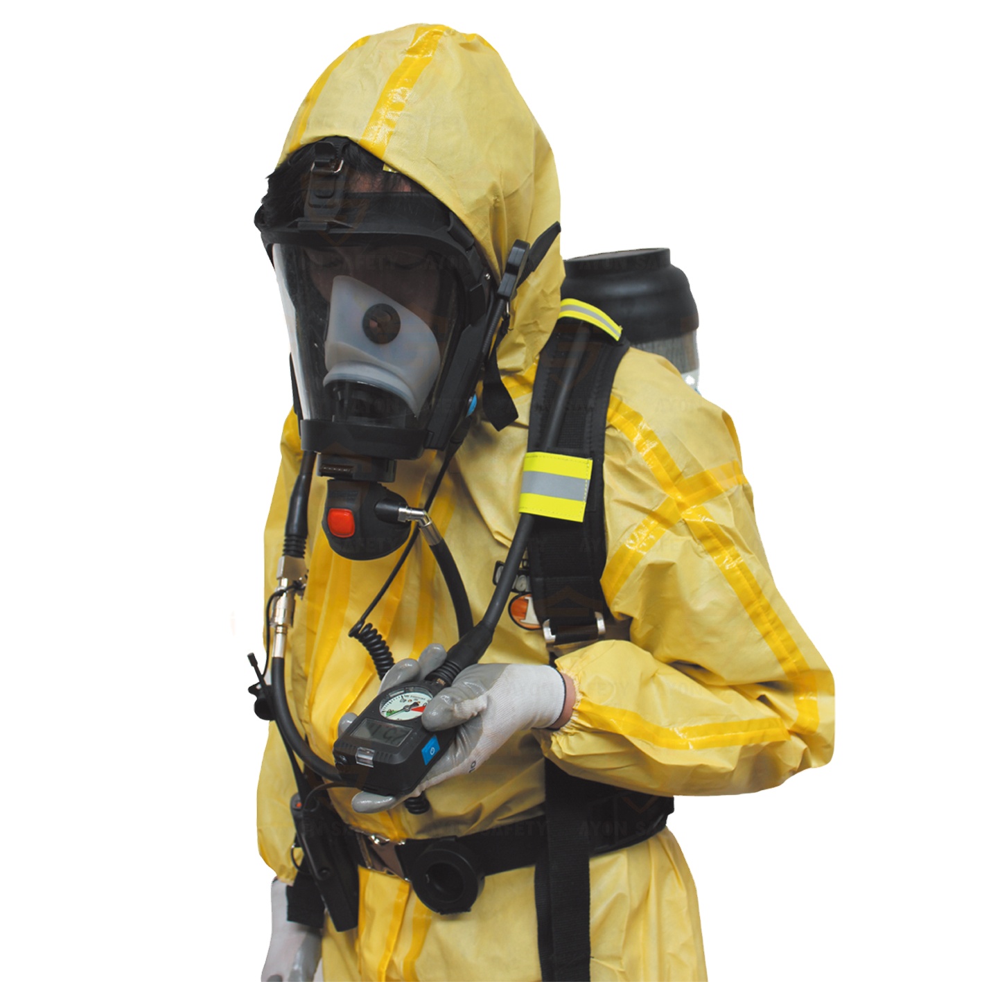 (Ayonsafety) двойной бак SCBA с головки мобильного выставочного стенда встроенный в давления воздуха и с сертификацией