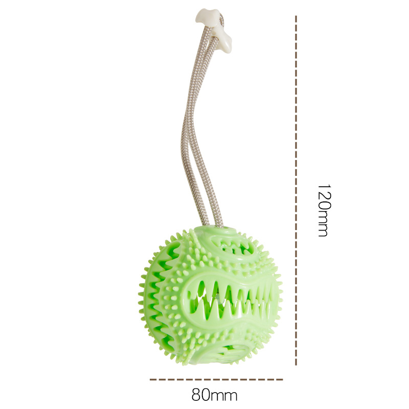 Pet Rubber Ball Food Treat Feeder Pet Tooth Cleaning Toy Dog Chew Toy Soft Dog Treat Rubber Balls