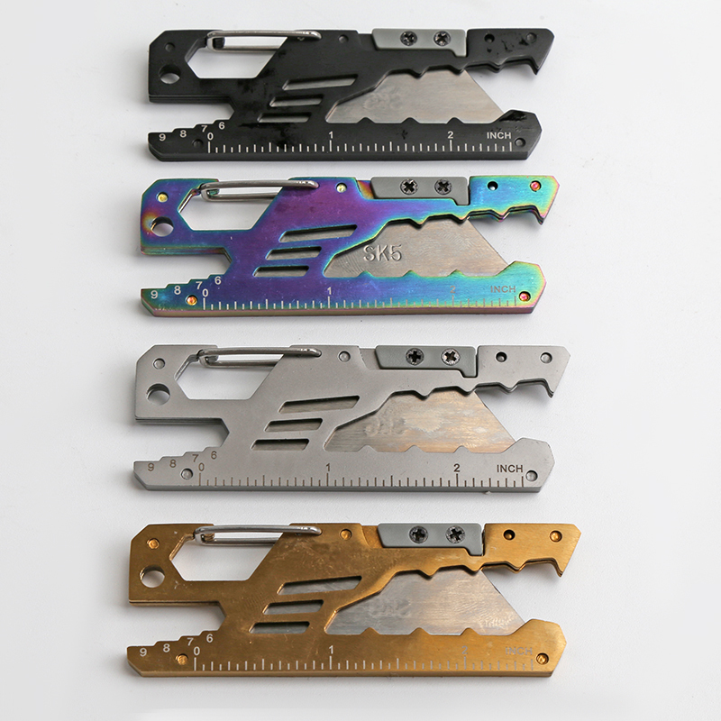 10-in-1 Multifunction Tool Keychain EDC Carabiner  Bottle Opener and Bicycle Tools  Survival