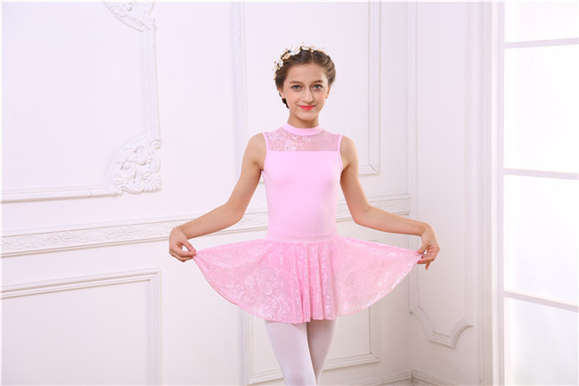 Custom Made Short Sleeve Mesh Ballet Dance Leotard Clothes girls ballet leotards with skirt