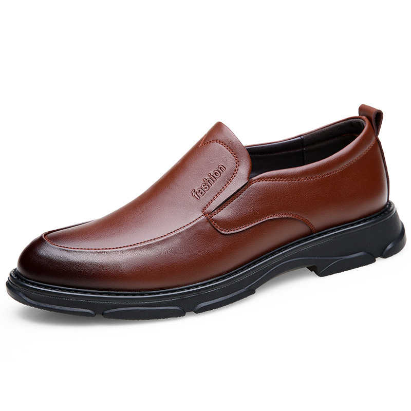 New Business Men's Shoes Soft Sole Genuine Leather Casual Shoes Trendy Men's Dress Shoes