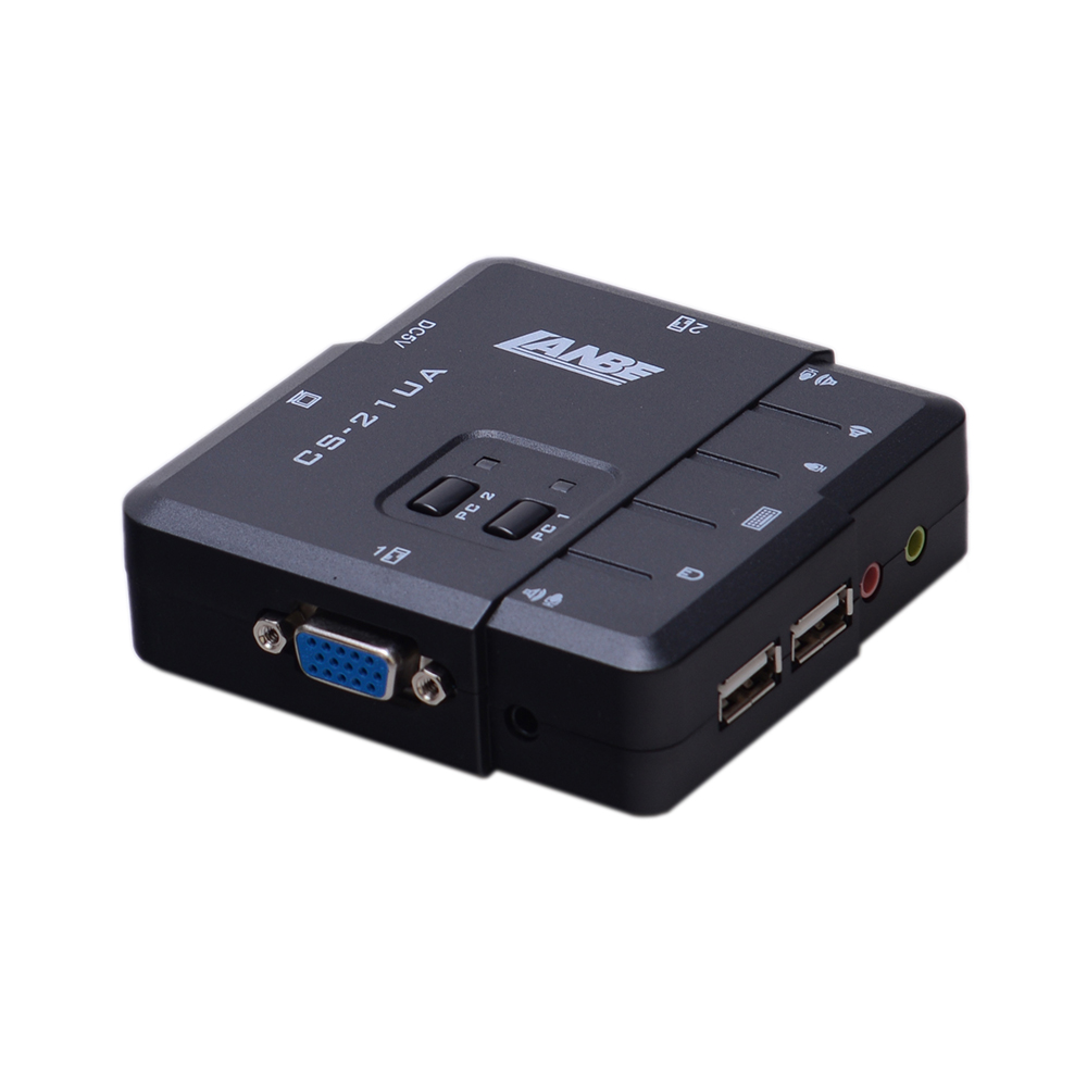 Китай поставщик встроенный мышь настольный компьютер 2 порт VGA KVM переключатель для управления сервера