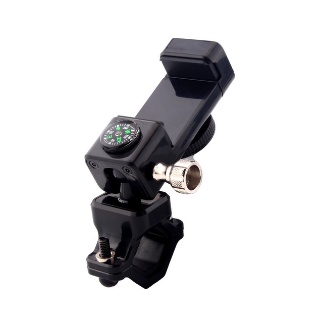 VCAN Mobile Phone Holders Stand for Bike Motorcycle 360 Rotation Anti-theft with Compass LED lights Bicycle Cell Phone Bracket