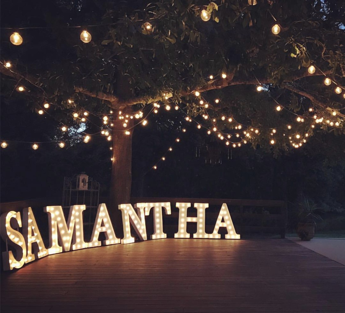 Marquee letters retro outdoor lights big