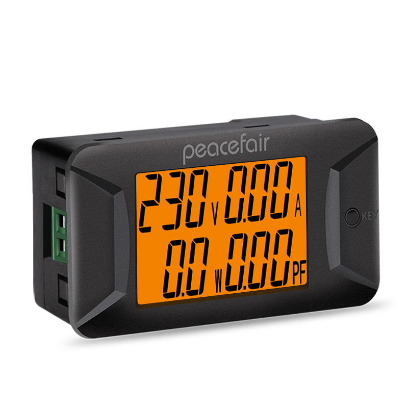 С защитой от клеща PZEM-028 400V 100A Вольт Ампер Измеритель цифровая панель амперметр однофазный Электрический счетчик ЖК мощность Ватт метр
