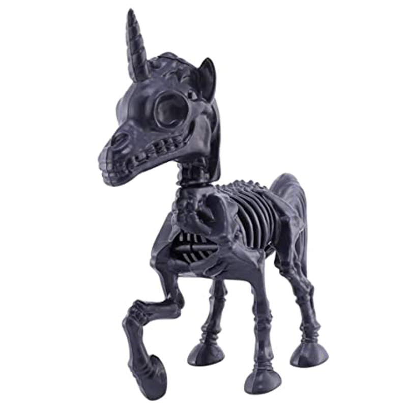 Custom Animal Skull Halloween Decor Resin Crazy Bones unicorn Skeleton Figurine
