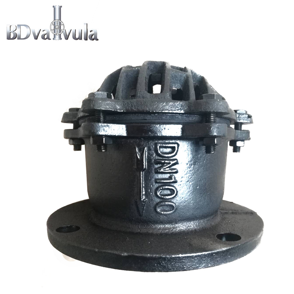 Black foot valve used in water treatment with stainless steel gasket