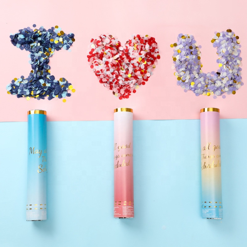 Party Supplies Multicolor Confetti Cannons for Celebrations, New Year's Eve, Birthdays and Weddings