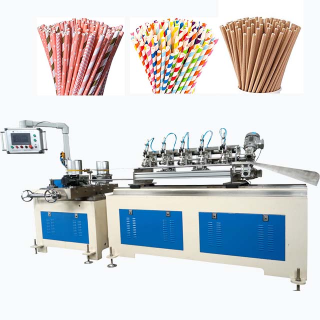 Automatic biodegradable paper drinking straw making production line