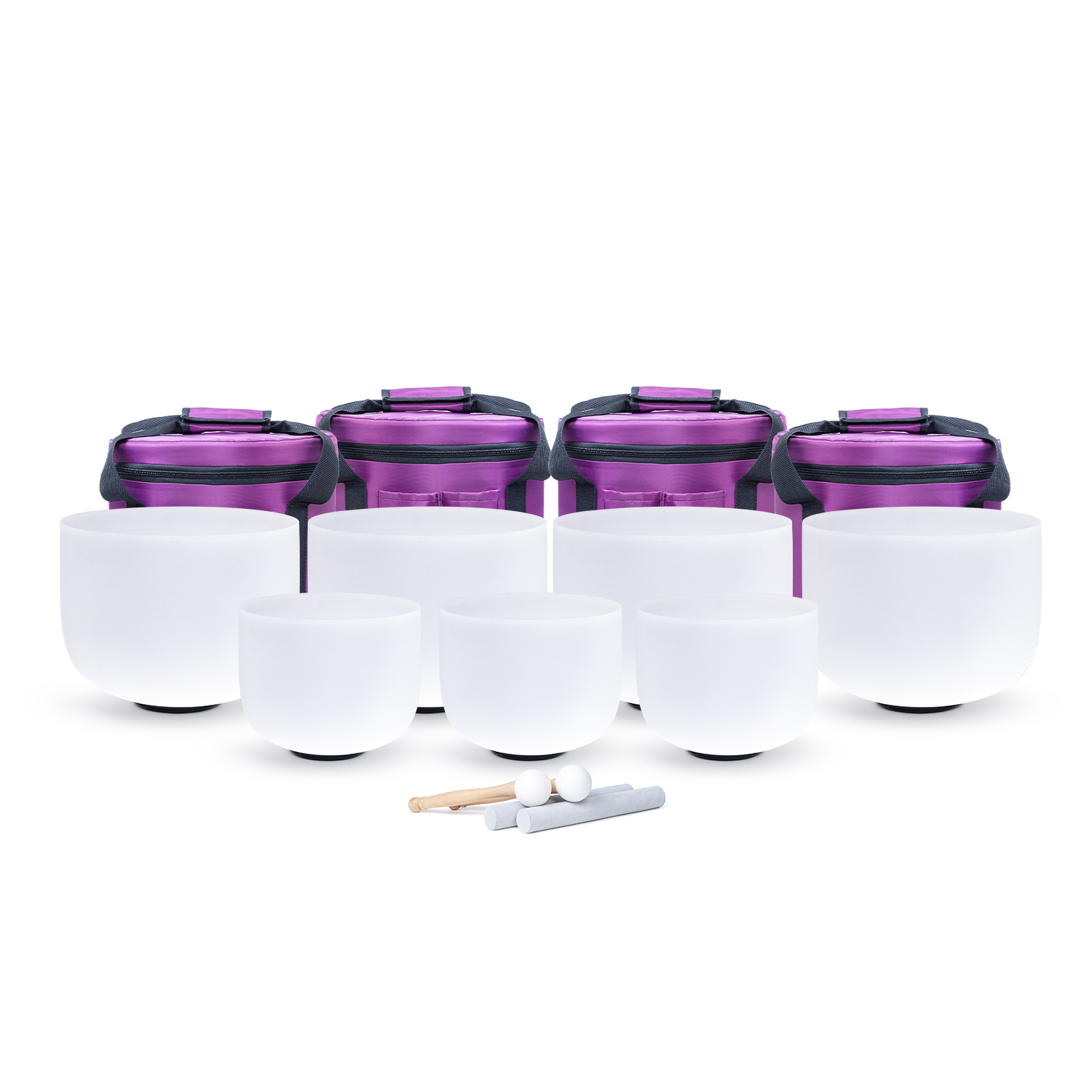Wholesale Price Chakra Set Of Quartz Bowl 432hz/440hz Frosted Crystal Singing Bowl