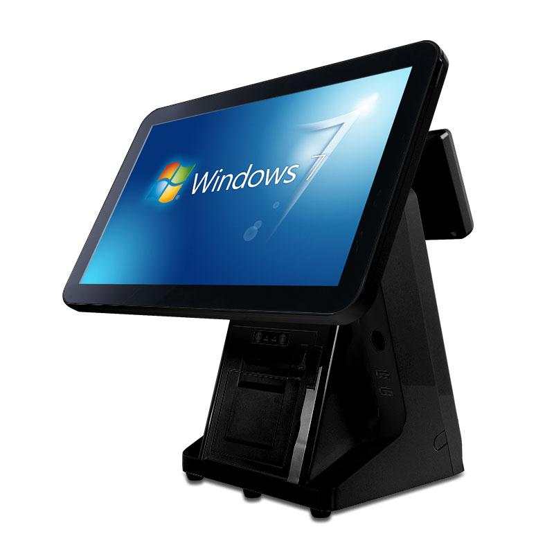 15 дюймов двойные экраны intel core i3 i5 i7 windows 10 Встроенный 80 мм, 58 мм принтер pos системы