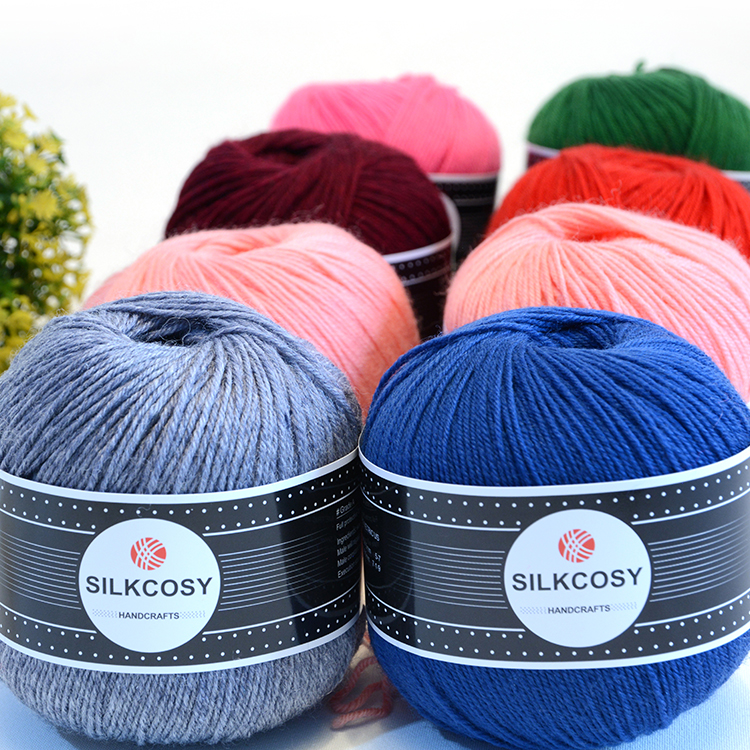 Фабричная шерстяная кроше пряжа 4ply мериносовая шерсть пряжа для вязания крючком