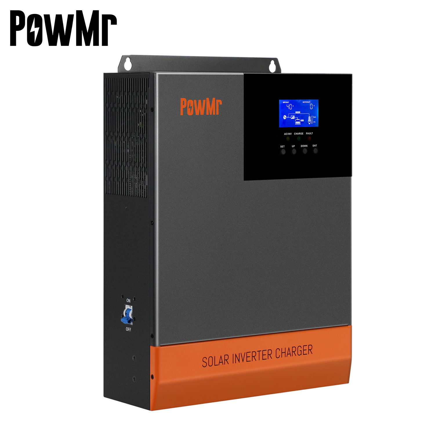 В наличии! Шэньчжэнь PowMr 3KW 3.5KW 5KW со слежением за максимальной точкой мощности, 60A 80A Контроллер заряда 48V 110VAC 145/500VDC Гибридный солнечный инвертор