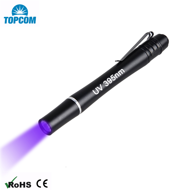 Мини карманный ультрафиолетовый фонарик 395nm светодиодный ультрафиолетовый фонарик 0,5 w алюминиевый сплав УФ ручка свет с металлическим зажимом для денег обнаружения