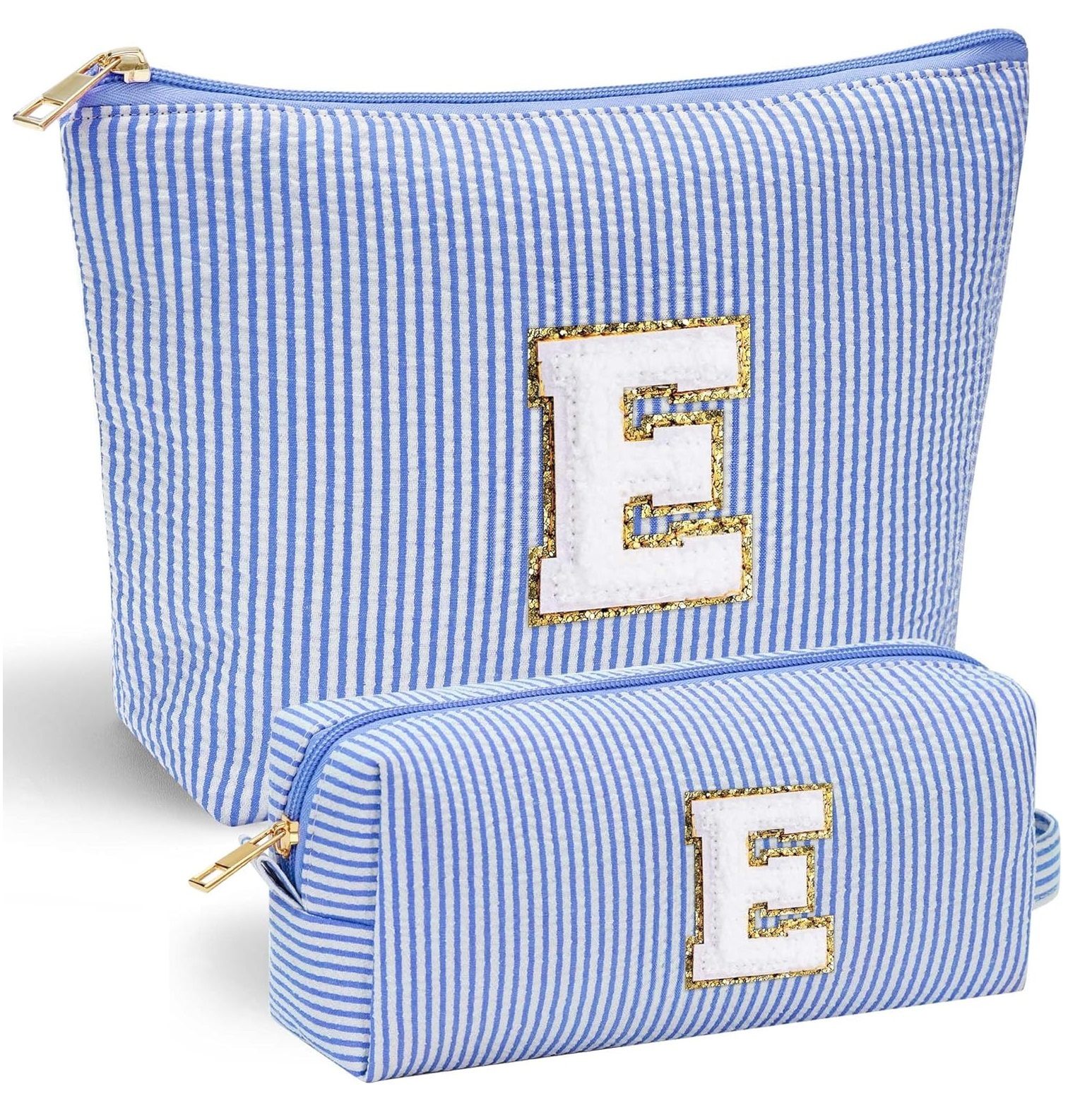 2pack Aesthetic Stuff Travel Pouch Bags Purse Essentials Checkered Makeup Cosmetic Bag for Women