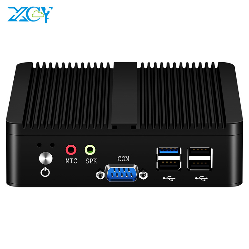 XCY четырехъядерный мини-ПК J2900 WiFi 2 * гигабитный Ethernet 2 * RS232 4 * USB безвентиляторный промышленный микро-компьютер