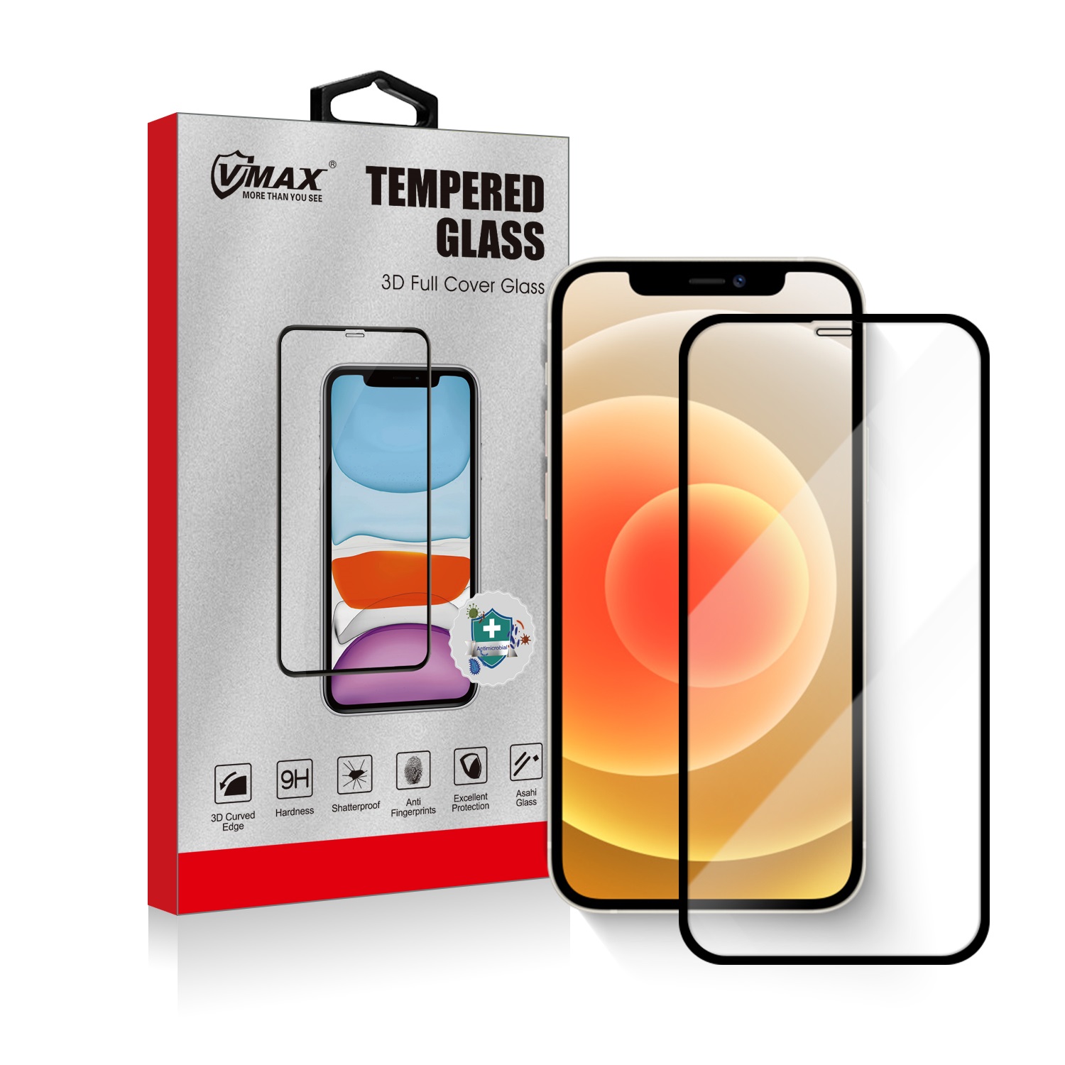 Для iPhone 12 Защитная пленка для экрана с уровнем твердости 9h 2.5D 3D пыли Высококачественный протектор из закаленного стекла