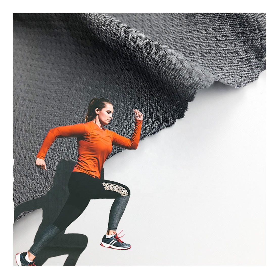 Dri Fit T Shirt Fabric for Track Suit Sportswear Sportswear Bird Eye 94 Polyester 6 Spandex Recycled Printed Mesh Knitted 145GSM