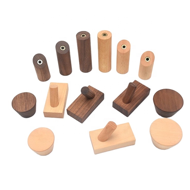 Wooden clothes hook wooden wall hook wooden storage hooks