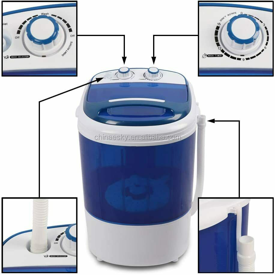 Portable Mini Laundry Washing Machine Electric Compact Washer Tub