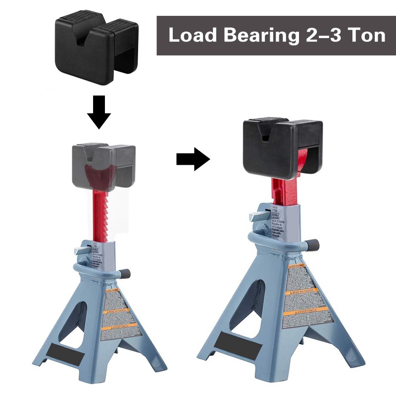 Universal Jack Stand Pad Adapter  Rubber Slotted Frame Rail Pinch welds Protector