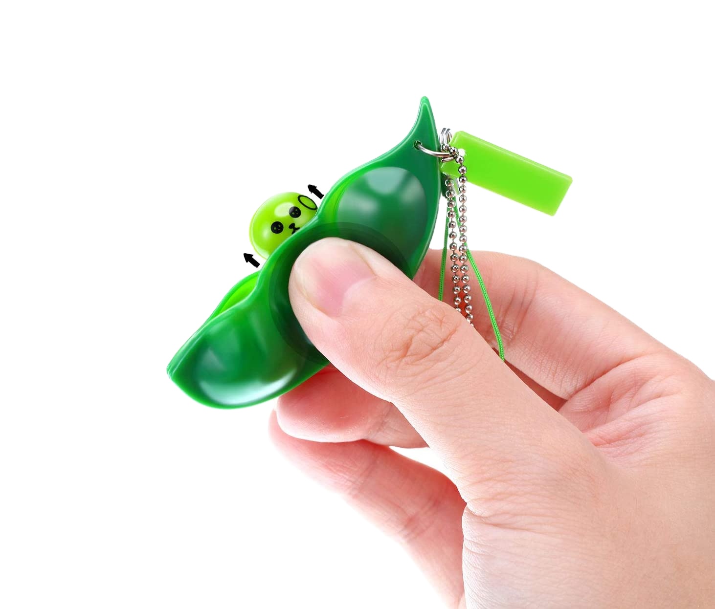 green soybean squeezed edamame bean fidget toy sensory popper fun squishy peas fidget toys