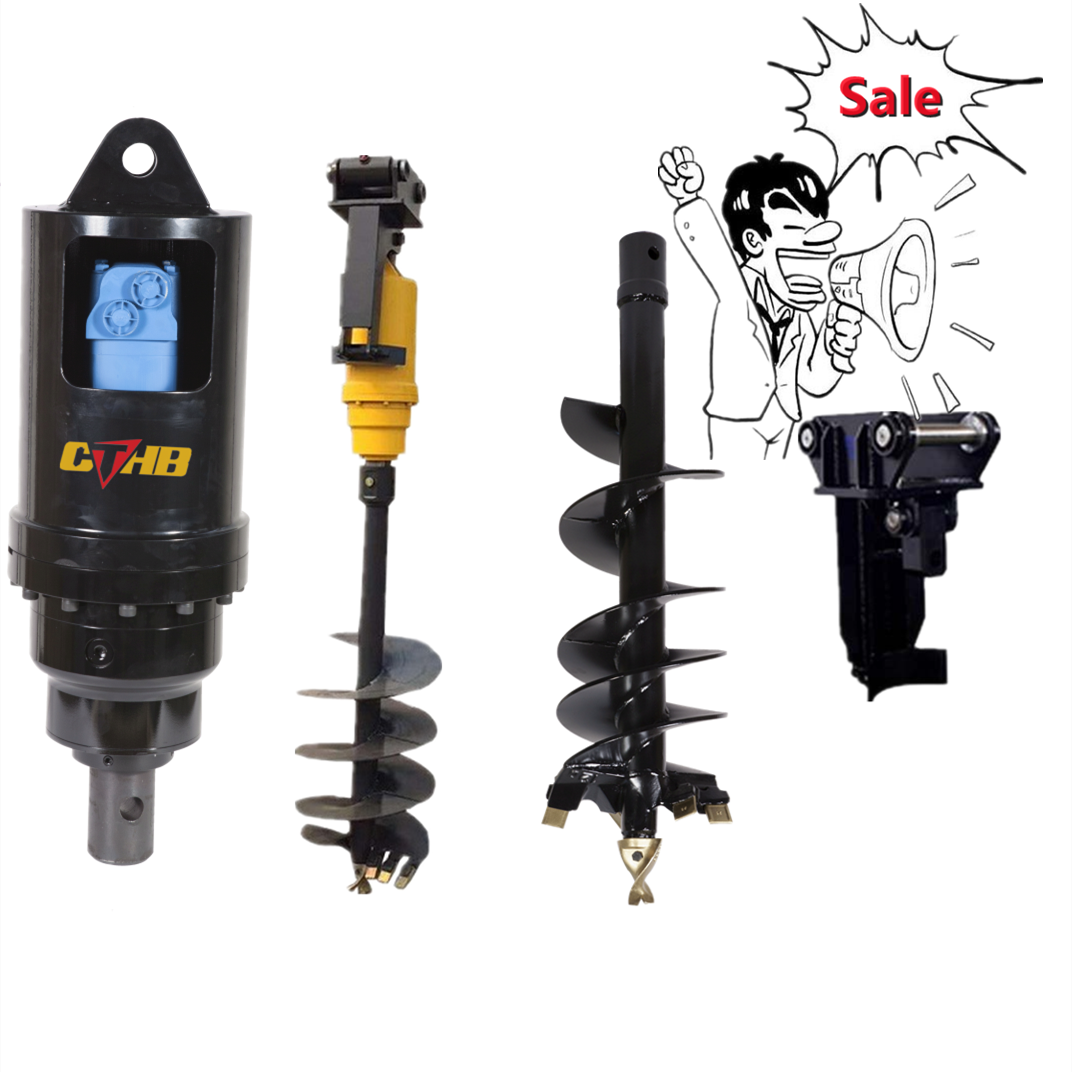 hydraulic auger torque earth drill well post hole auger drill