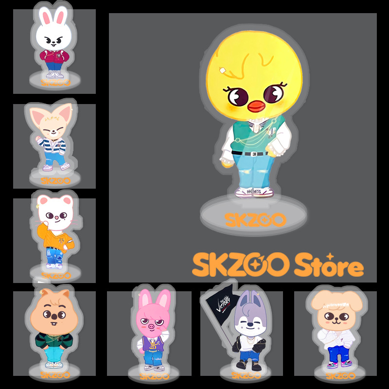 Оптовая продажа, Kpop Idol Merch Stray Kids SKZOO, прозрачная пластиковая стойка, акриловая подставка