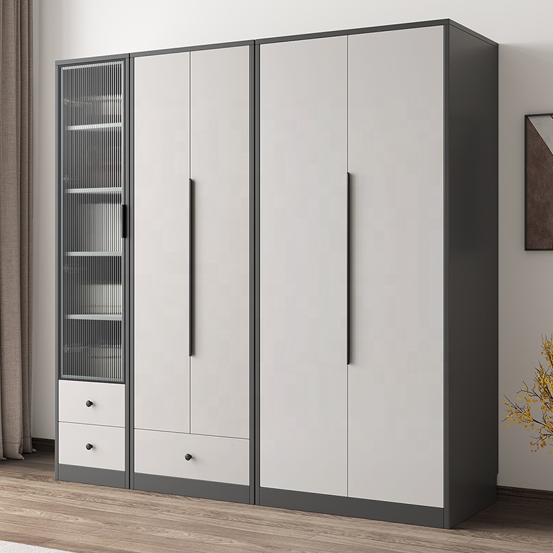 2 Doors Modern Storage Furniture Bedroom Wooden Closet Designs Amoires Wardrobes