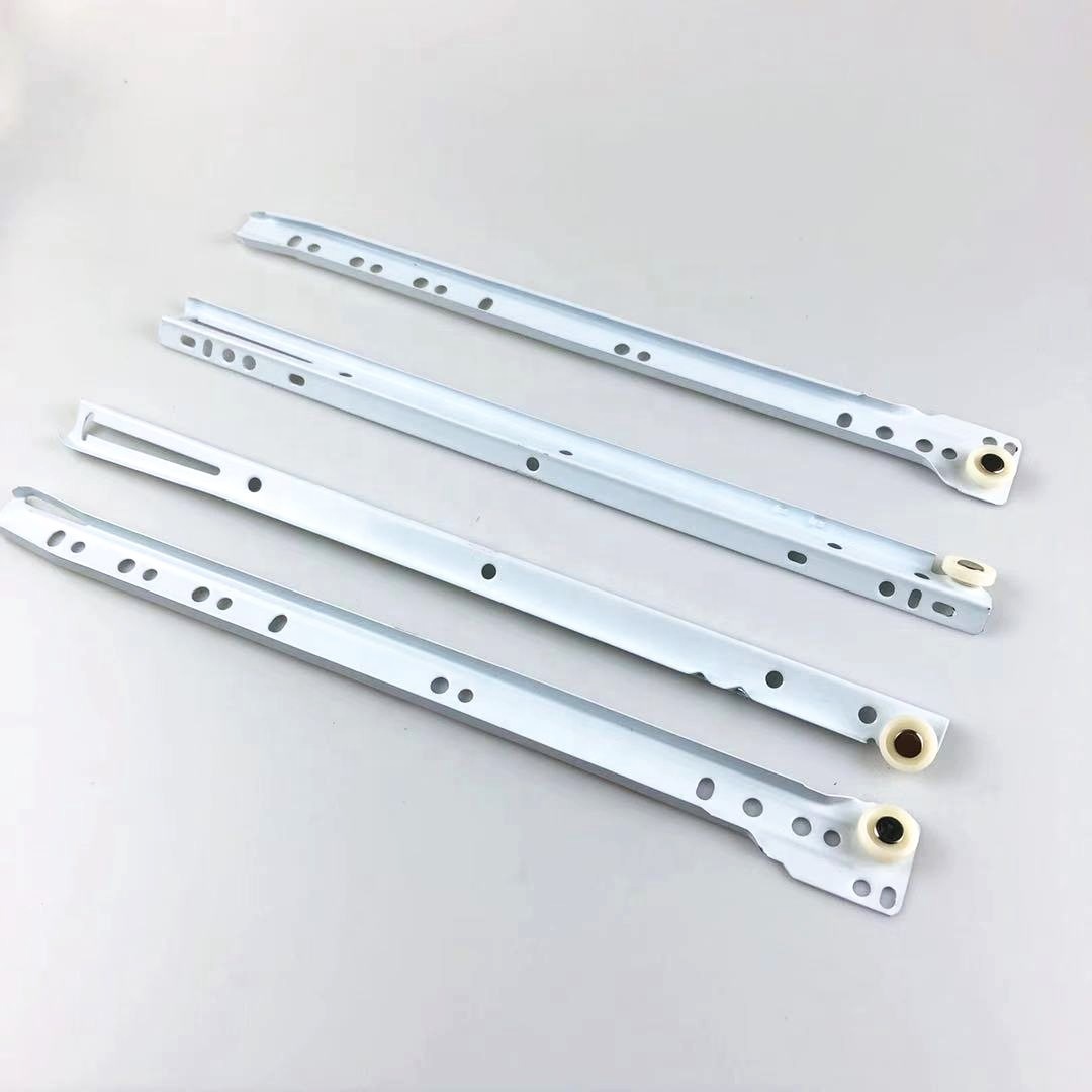 Power coated FGV type drawer slide with white nylon wheel drawer slide