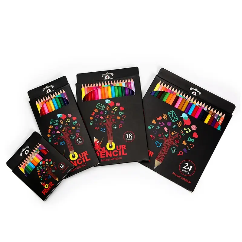 Wholesale boxed creative painting colored pencils for coloring wood colored pencils