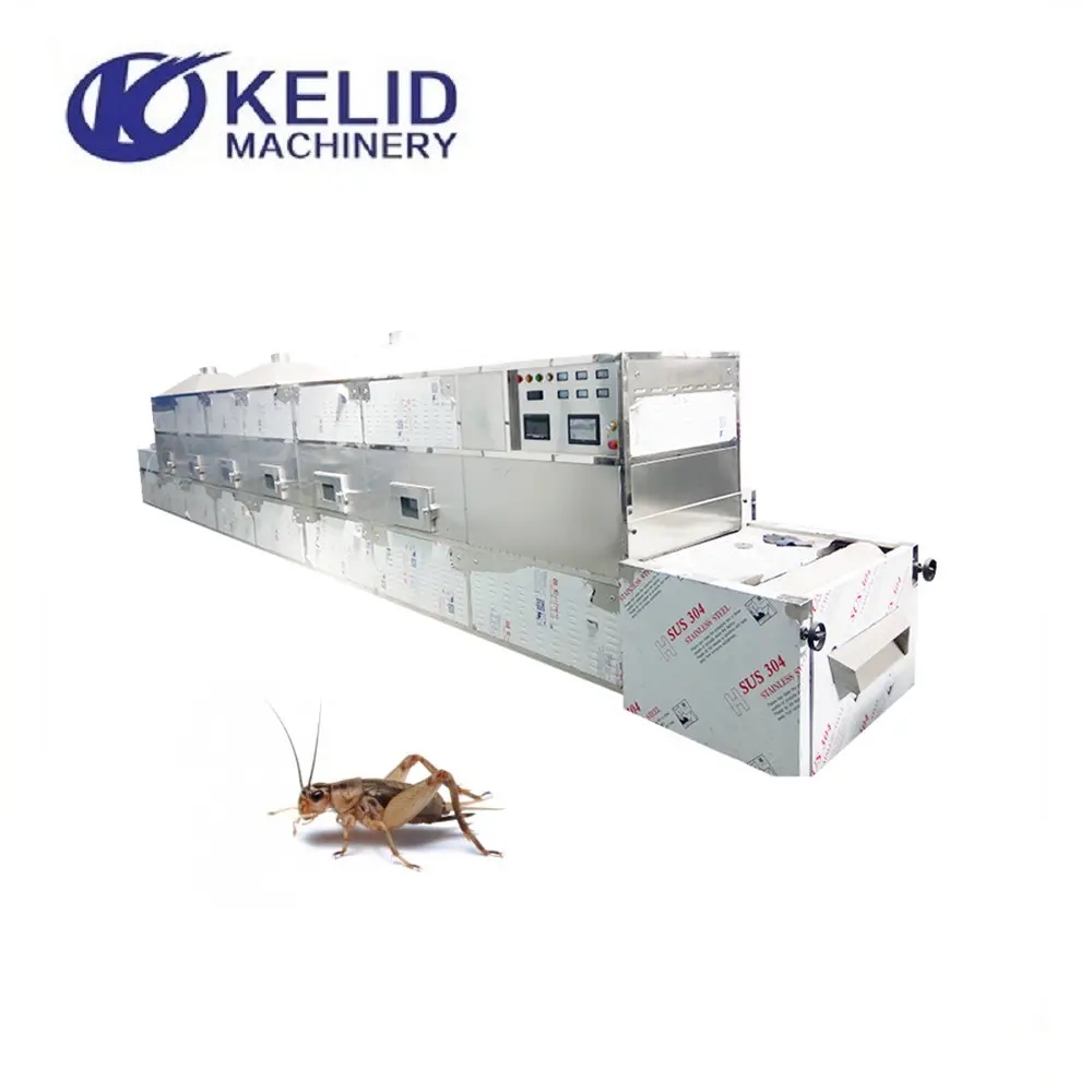 Microwave Dryer Machine Tunnel Type Cabinet Box Type Microwave Cricket Insect Dryer Sterilization Drying Machine