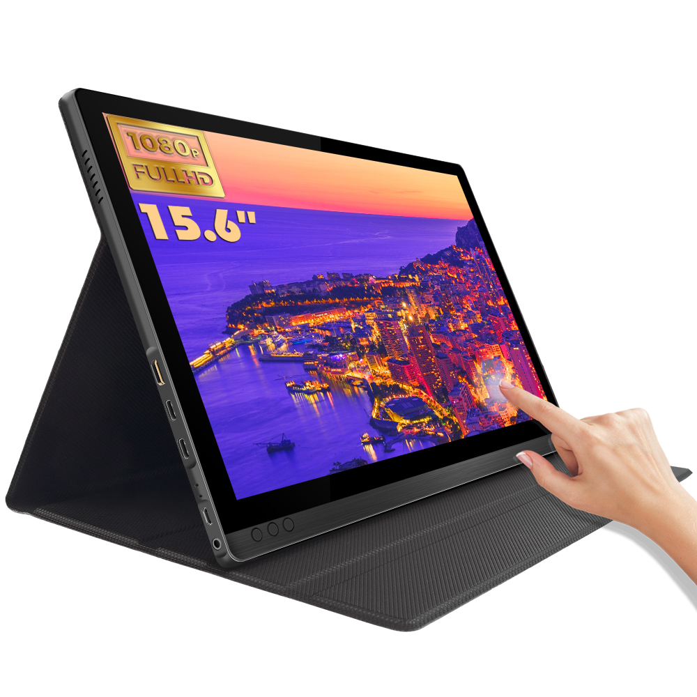 Sibolan дешевый сенсорный экран портативный монитор usb type c 15,6 дюймов 1080P ips hdr для ps5 ps4 контроллер переключатель смартфона