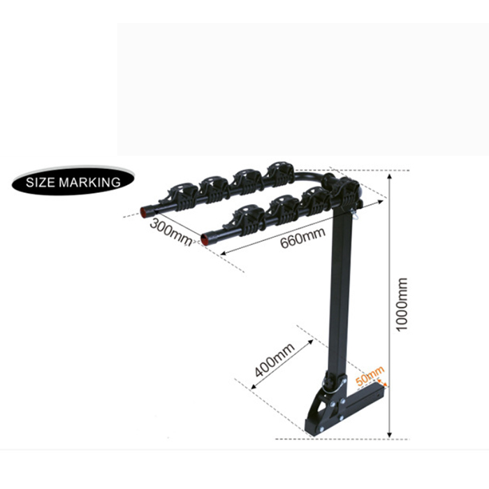 TIROL Economical Custom-designed Metal Bicycle Rack Bracket For Car Bicycle Hook High Load Luggage Rack