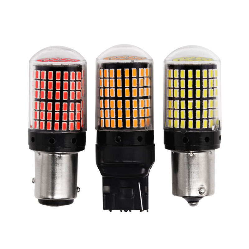 Супер яркий CANbus без ошибок T20 7440 w21w 3014 4014 144 SMD 7443 1156 BA15S 1157 BAY15D для Светодиодные Сигнальные огни лампы