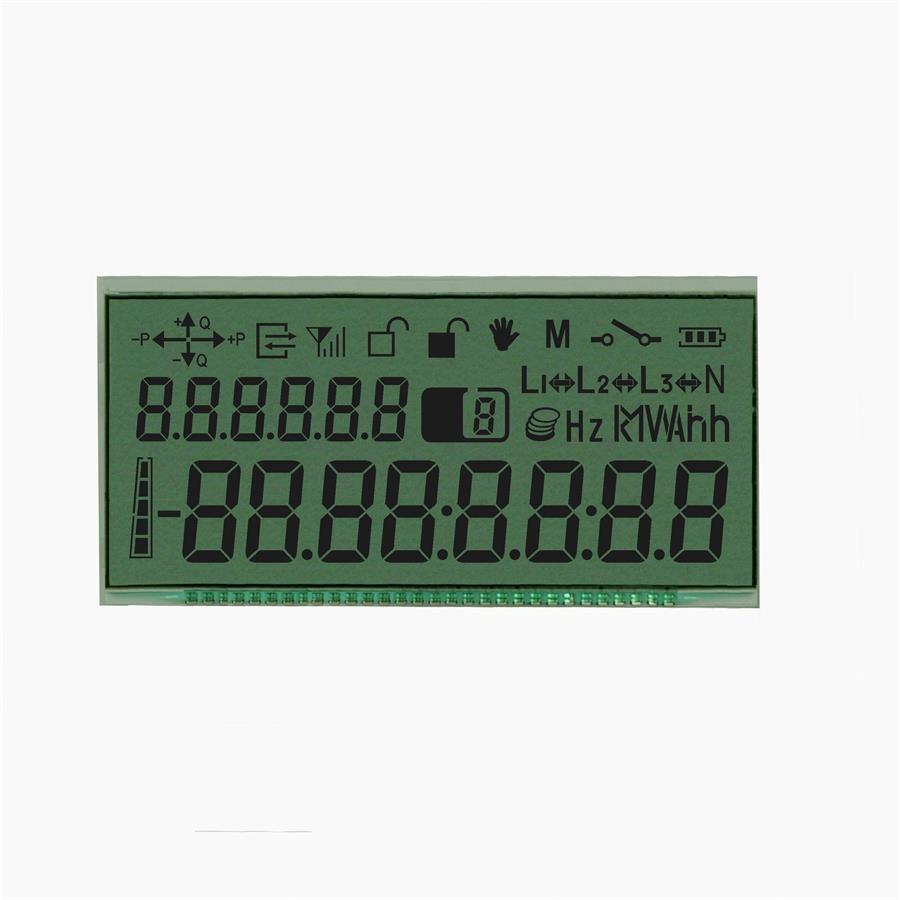 Wide temperature lcd glass panel 7 segment digits high quality htn lcd for power meter 6 8 digits lcd display for energy meter