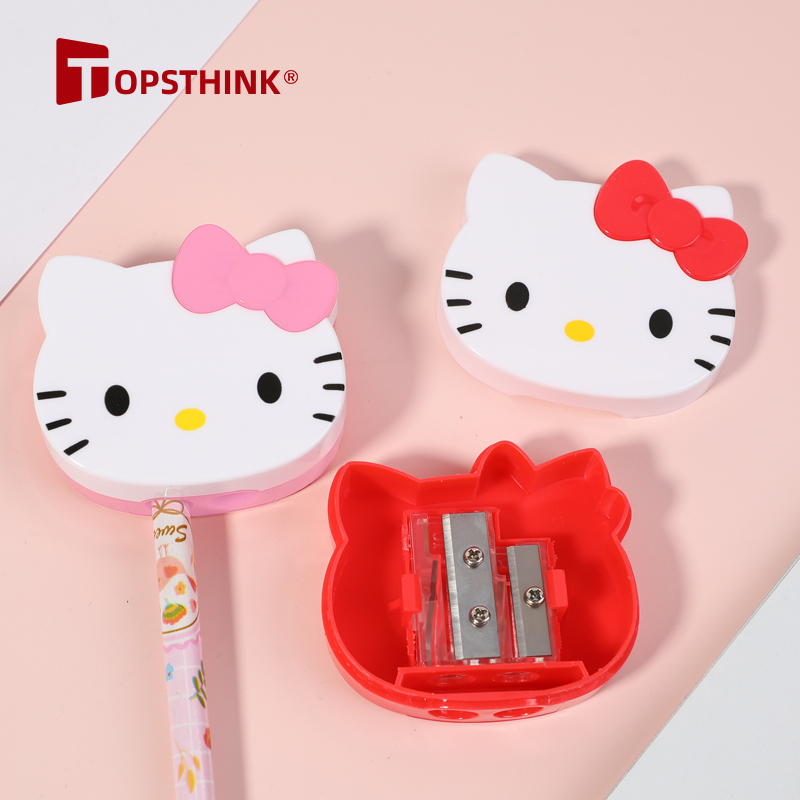 Topsthink Kawaii Sharpener Student Lovely Double Hole Pencil Sharpener