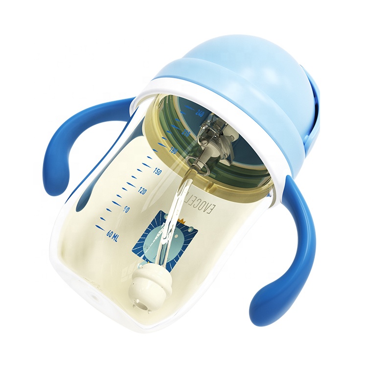 2021 New Design Bpa Free Straw Logo Cartoon Kids Sports School Drinking Cups Plastic Water Bottle
