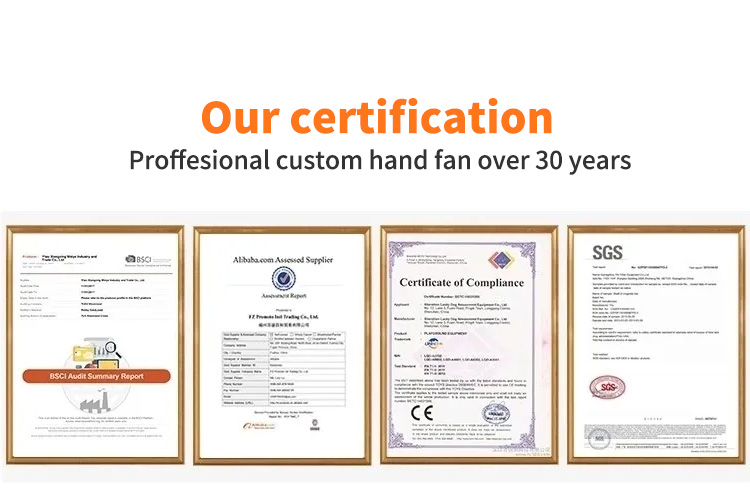 Custom logo pattern large Kongfu silk fabric printed carved bamboo craft folding hand held rave fan for night party