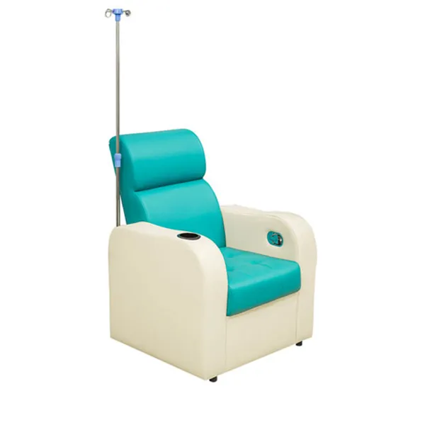 Patient Clinic Hospital Height Adjustable Footrest Blood Infusion Transfusion Medical Recliner Chair